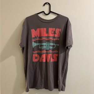 RETRO BRAND Miles Davis Graphic T-Shirt - Gray